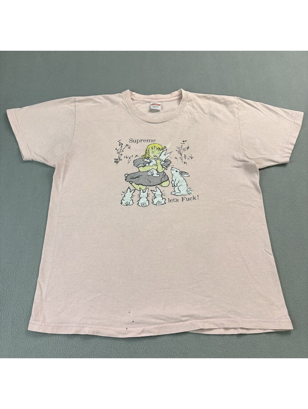 Supreme Let’s F*ck Bunny T Shirt Size Large Pink